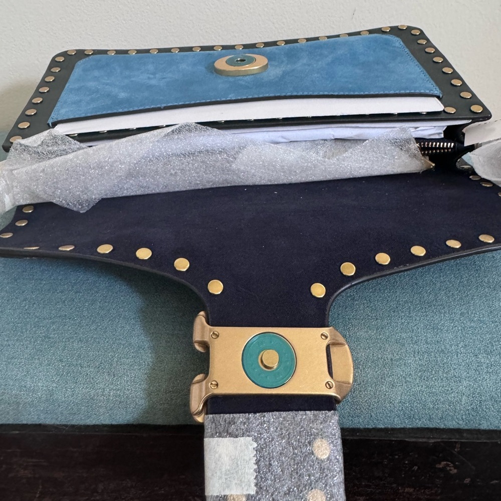 NEW Coach Tabby Shoulder Bag 26 Color block W/Rivets Festival Coastal Cowgirl - Picture 9 of 14